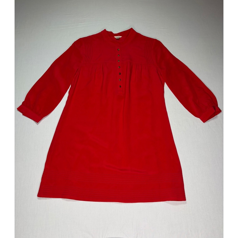 Fossil Red XS Dress Womens Long Sleeve Button Front Mini‎ Tunic